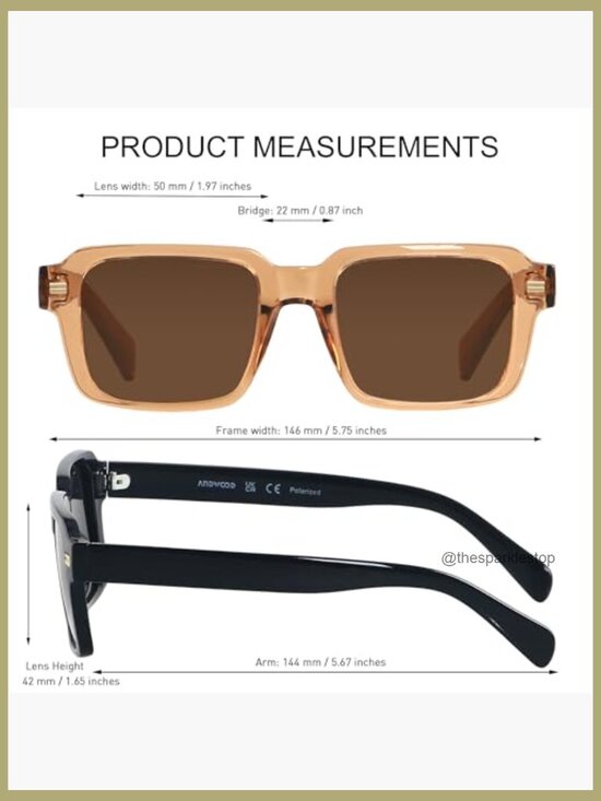 Retro Square Polarized Sunglasses with UV400 Protection and Case main image 6